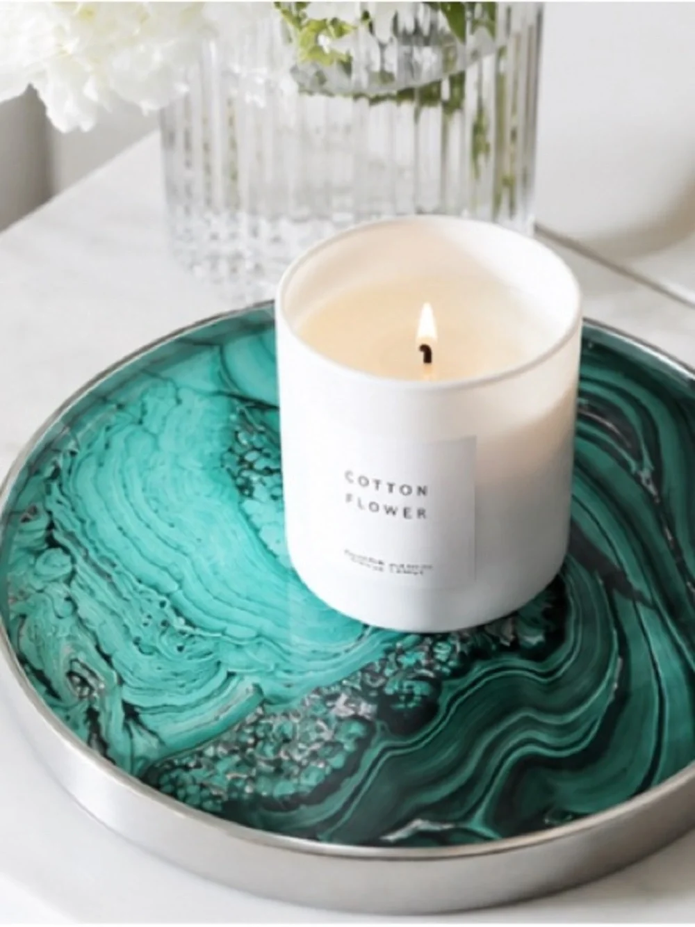 Coup & Company Malachite Decorative Tray | Luxury Designer Home Decor